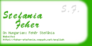 stefania feher business card